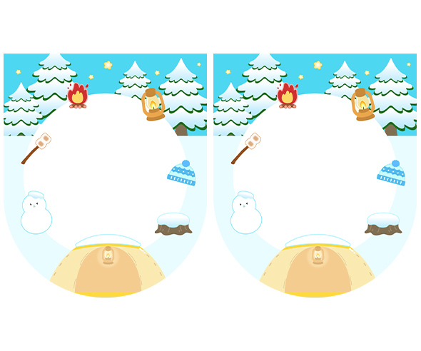 [개별도안] 우리는 겨울 캠핑 중 가랜드