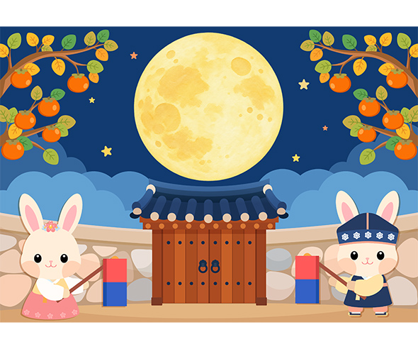 추석 보름달 배경