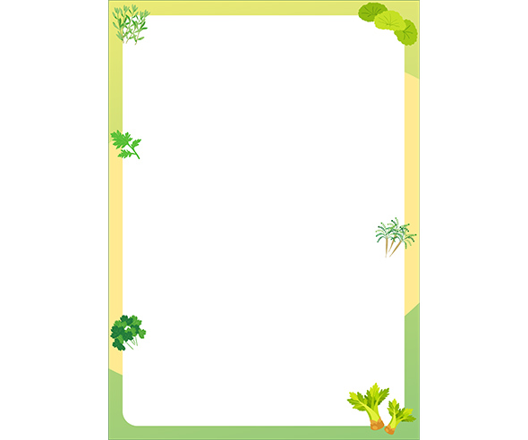 봄나물 테두리