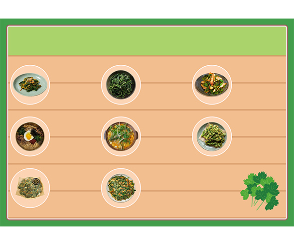 봄나물 음식점 대형 메뉴판 만들기 (문구없음)