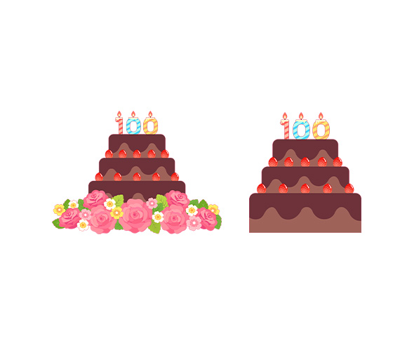 100일 케이크