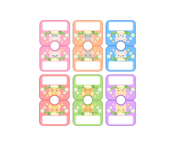 옷걸이 이름표 (새앙토끼)