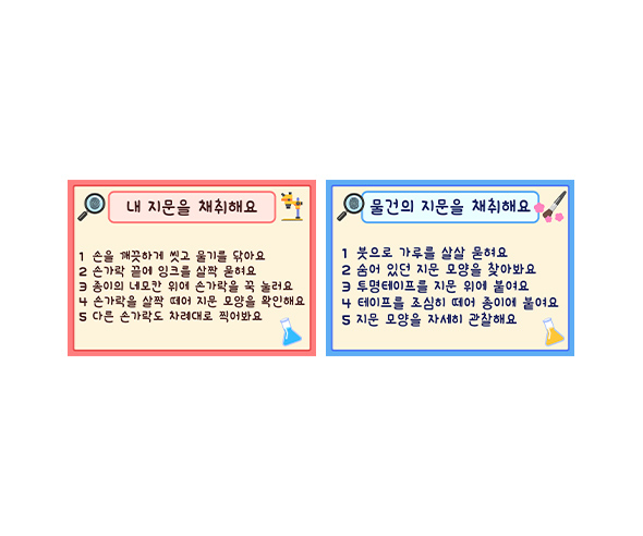 지문 채취 안내판