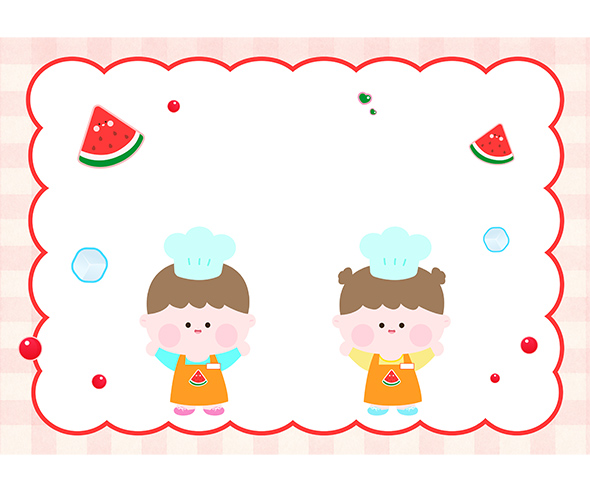 수박 화채 만들기 배경 
