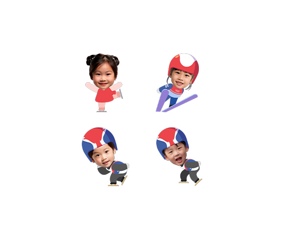 동계 올림픽 선수 합성이미지