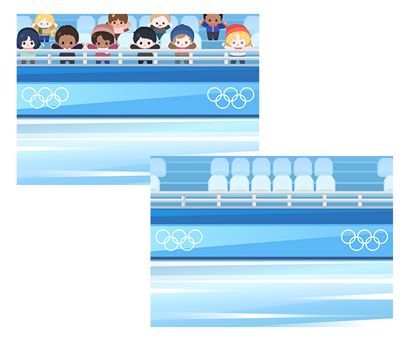 올림픽 빙상 경기장 배경