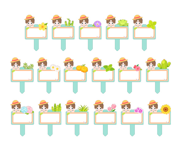 꽃 푯말 화분 이름표