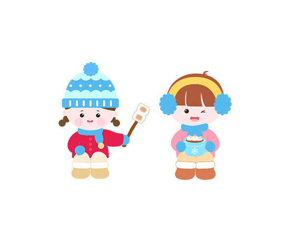 겨울 캠핑하는 아이