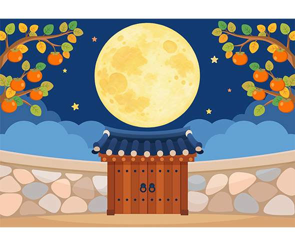 추석 보름달 배경