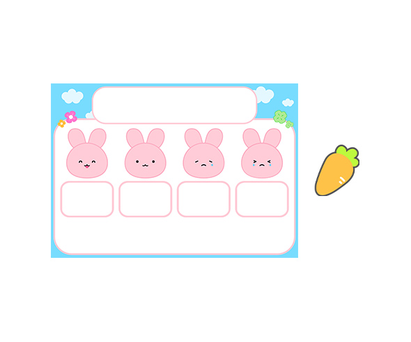 미세먼지판 (토끼) (문구없음)