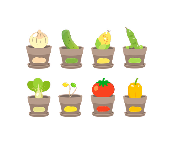 채소 화분 이름표