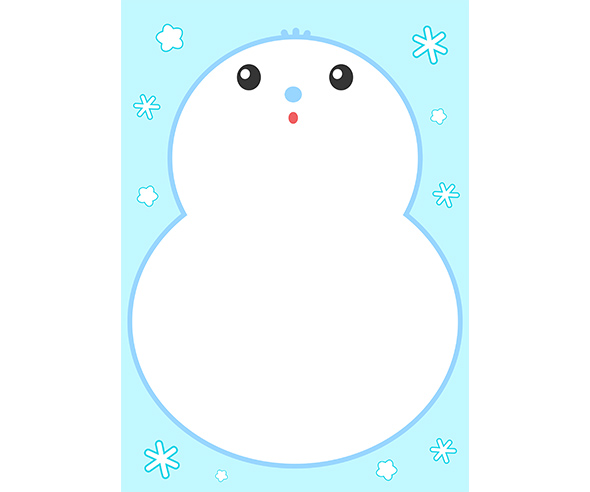 눈사람 테두리