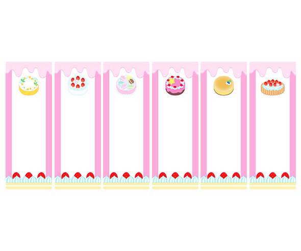 케이크 가게 개별 메뉴판 (문구없음)