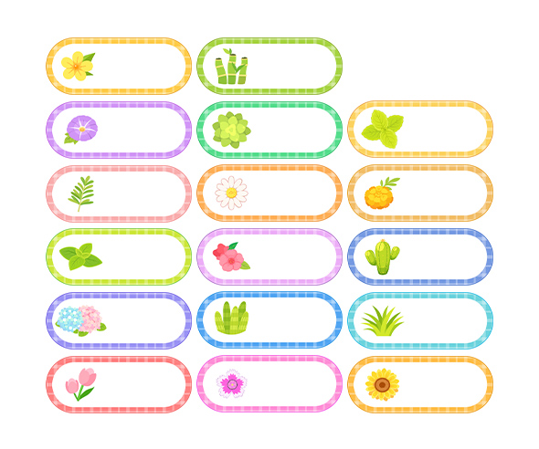 꽃 이름표 (문구없음)