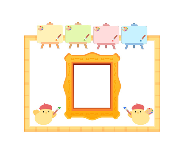 명화감상판 (병아리) (문구없음)
