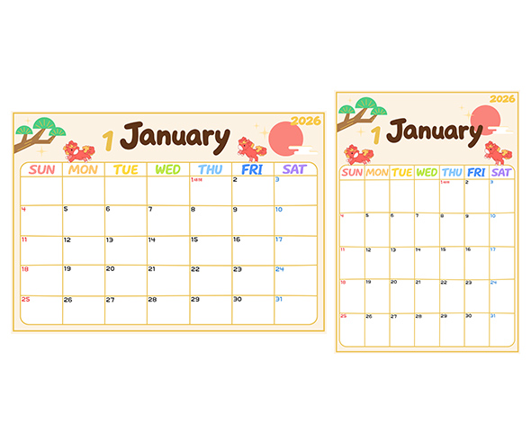 교사용 달력 (1월)