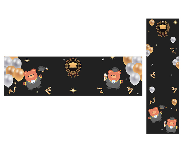 수료를 축하해 가로 세로 배너 (문구없음)