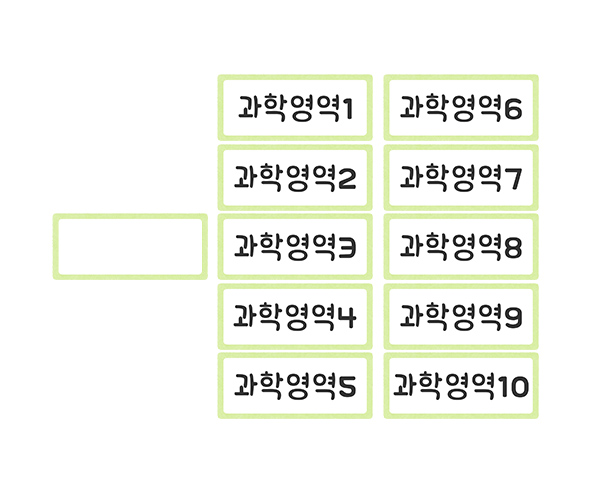 영역별 바구니 이름표 (과학영역)