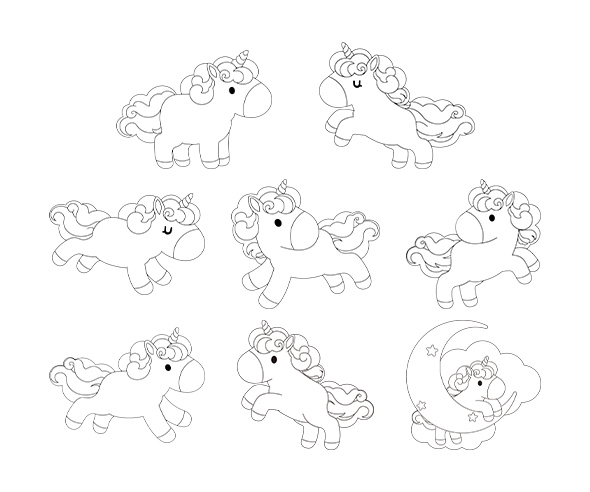 유니콘 색칠 모음