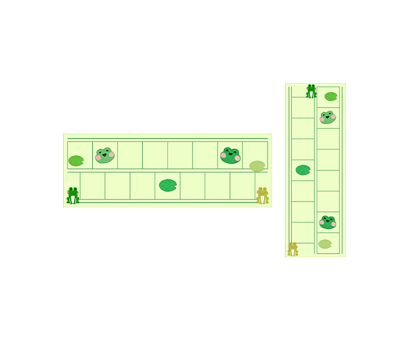 개굴개굴 다양한 개구리 원고지 레터링 (문구없음)