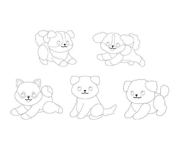 강아지 (개) 색칠 모음