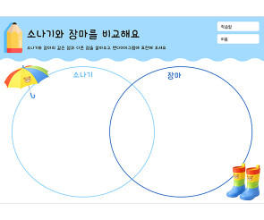 소나기와 장마를 비교해요