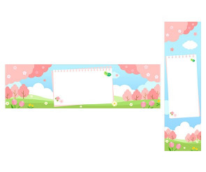 설레는 봄나들이 가로 세로 배너 (문구없음)