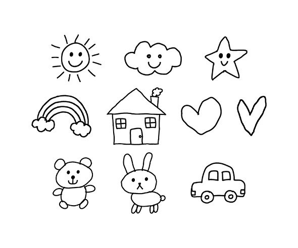 아이가 그린 그림 색칠 모음
