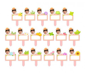 꽃 푯말 화분 합성 이름표