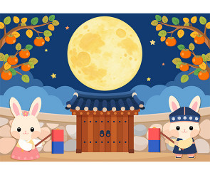 추석 보름달 배경
