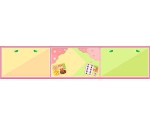 봄도시락 가게 상단 메뉴판 (문구없음)