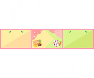 봄도시락 가게 상단 메뉴판 (문구없음)