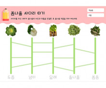 봄나물 사다리 타기