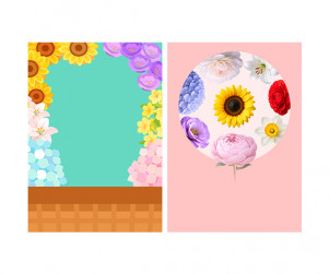 꽃가게 광고 포스터 (문구없음)