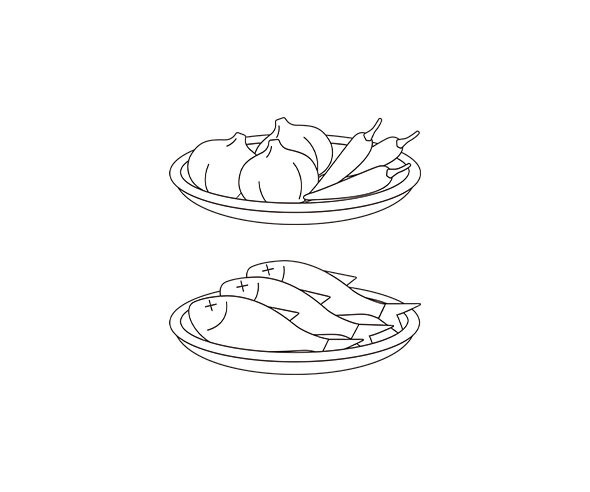 요리 재료 색칠 모음