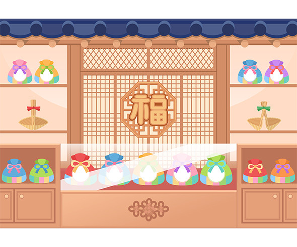 복 가게 배경