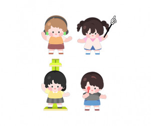 신체검사하는 아이