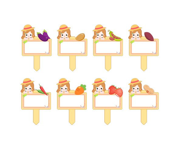 채소 푯말 화분 이름표
