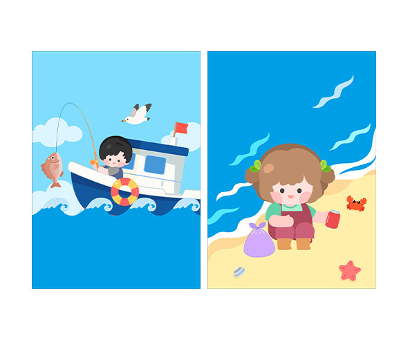 바다 포스터 (문구없음)