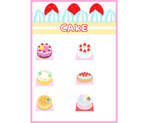 케이크 가게 메뉴판 (문구없음)