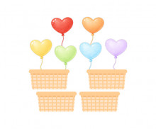 나를 소개해요 (하트 풍선) (문구없음)