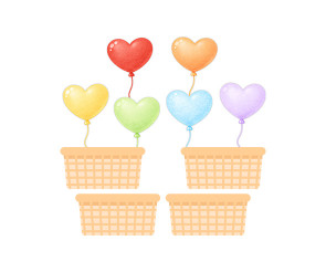 나를 소개해요 (하트 풍선) (문구없음)