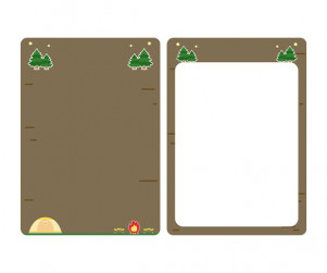 겨울 캠핑장 안내판