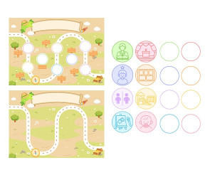 우리 원 탐험 스탬프 지도 (문구없음)