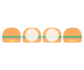 [개별도안] 햄버거 만들기 가랜드