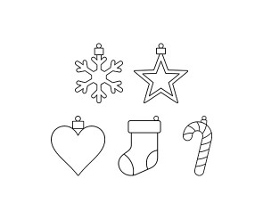 크리스마스 오너먼트 (트리장식) 색칠 모음2