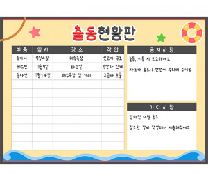 바다 구조대 출동현황판