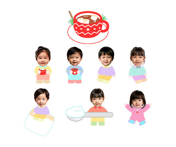 코코아와 아이 합성이미지