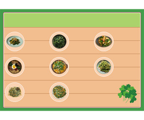 봄나물 음식점 대형 메뉴판 만들기 (문구없음)