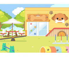 유기견 보호 센터 배경